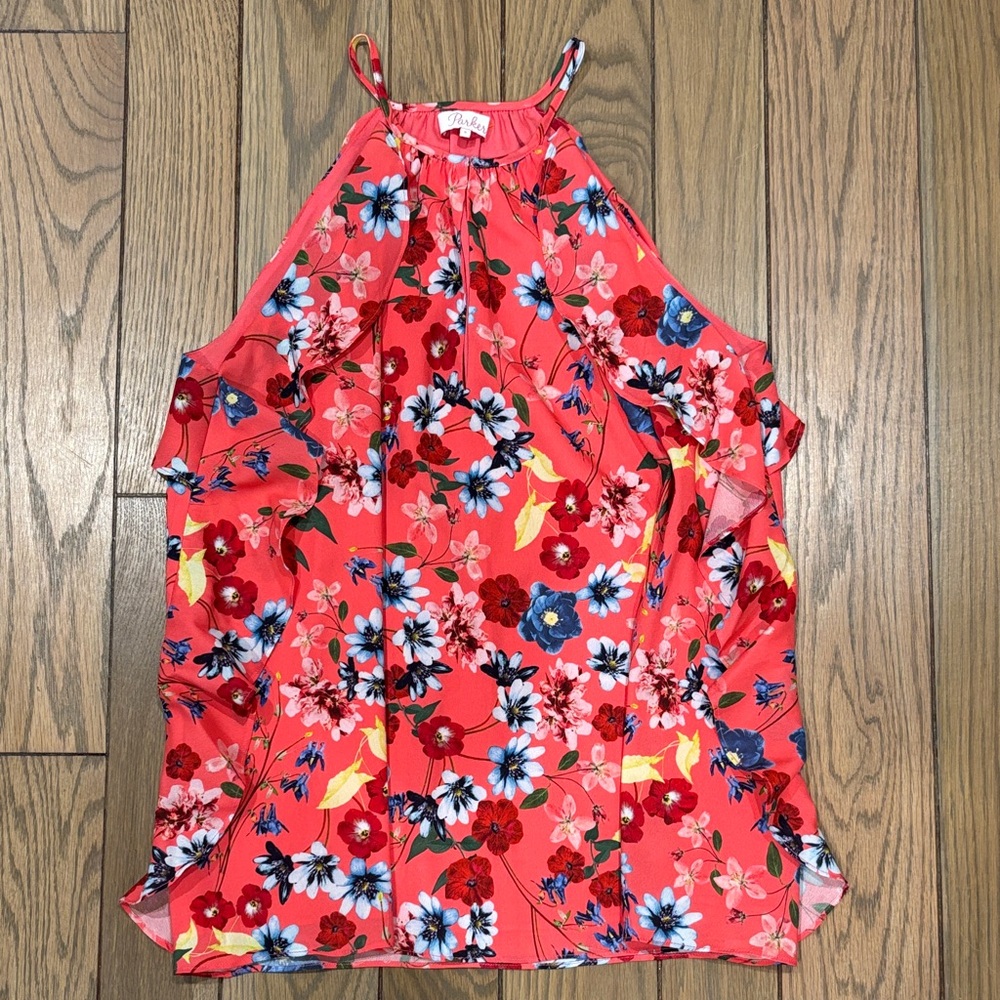 Parker Red Floral Top